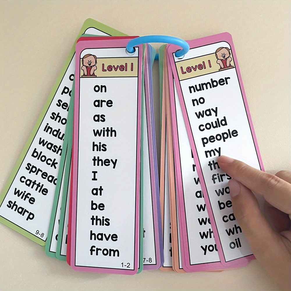 Sight Word Game - 両面カードで楽しく学ぶアクティビティ 1000単語フラッシュカード 6歳～10歳対象 レベル別単語ゲーム 知育玩具