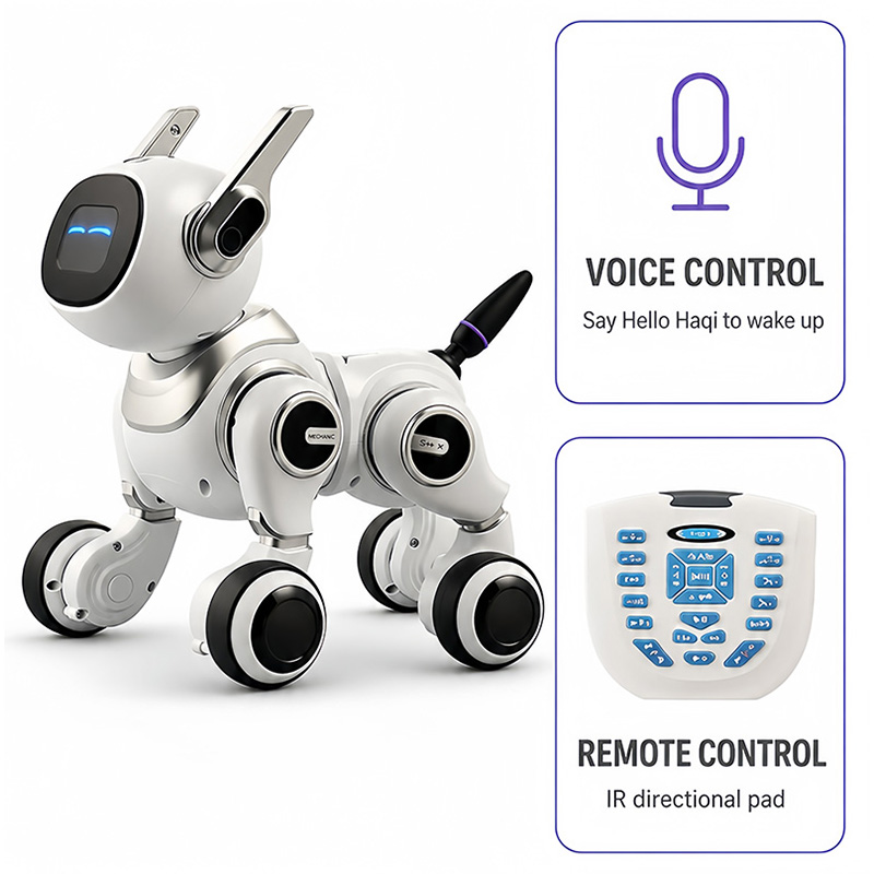 Kid Educational - 子供向けのインタラクティブロボット犬G110。教育的なAIペットで、長期記憶機能と3方向制御が可能。早期学習を促し、お子様へのプレゼントに最適。