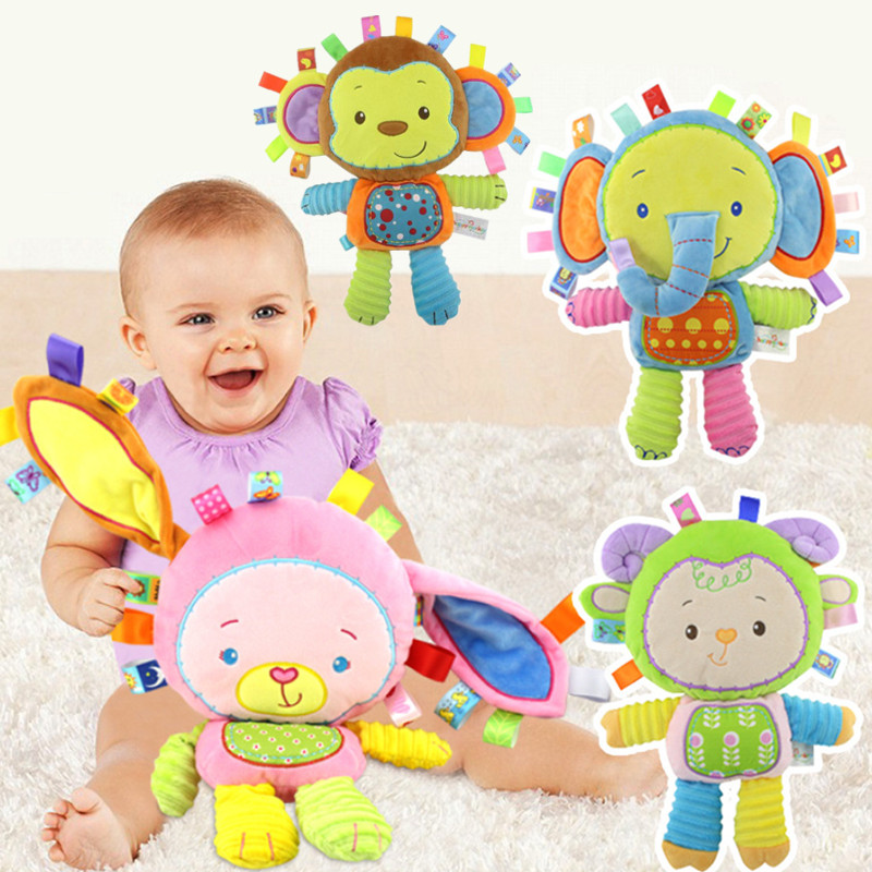 Happy Kids Education - ハッピーモンキー子供赤ちゃんかわいいぬいぐるみガラガラぬいぐるみ幼児教育学習おもちゃギフト用幼児子供0-12月