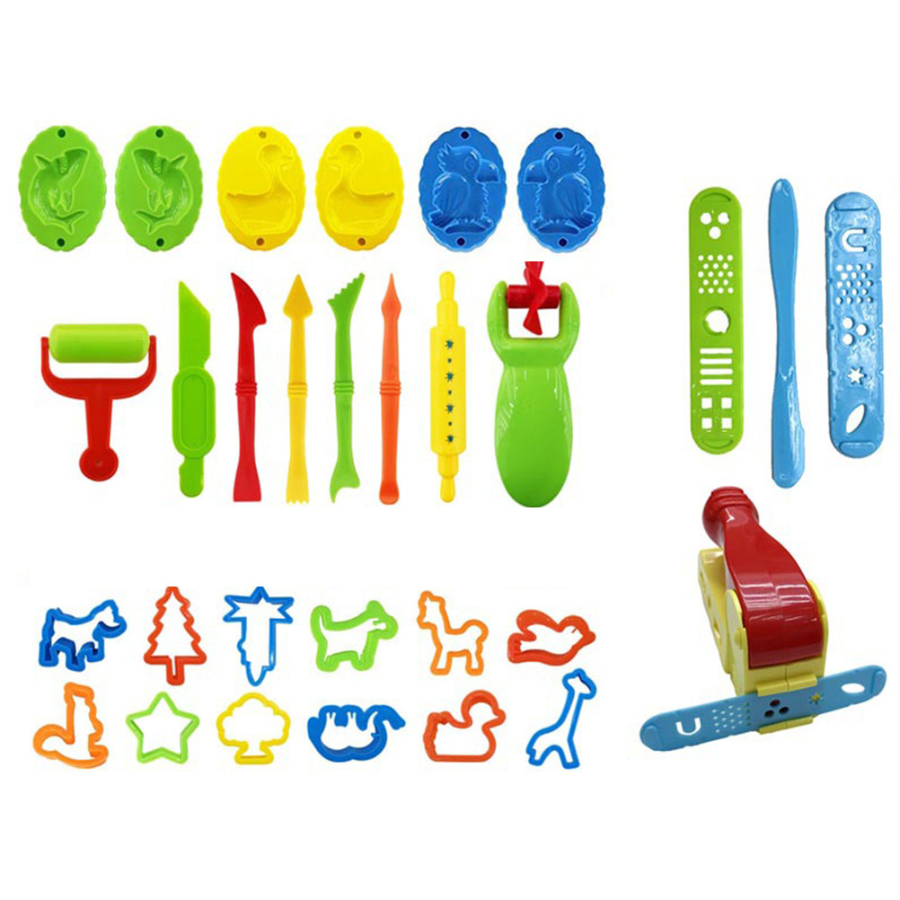 Happy Kids Education - 1セットの知育用プラスチック粘土型、子供向けDIY粘土セット、親子で楽しめる、楽しい幼少期を過ごせる、プラスチック粘土型アクセサリー。
