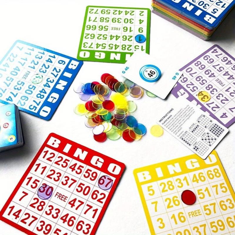 Kids Education Group - 50/100枚入り 繰り返らないビンゴカード 教育的インタラクティブゲームカード 家族グループゲームセット 子供、友達、パーティー遊び用