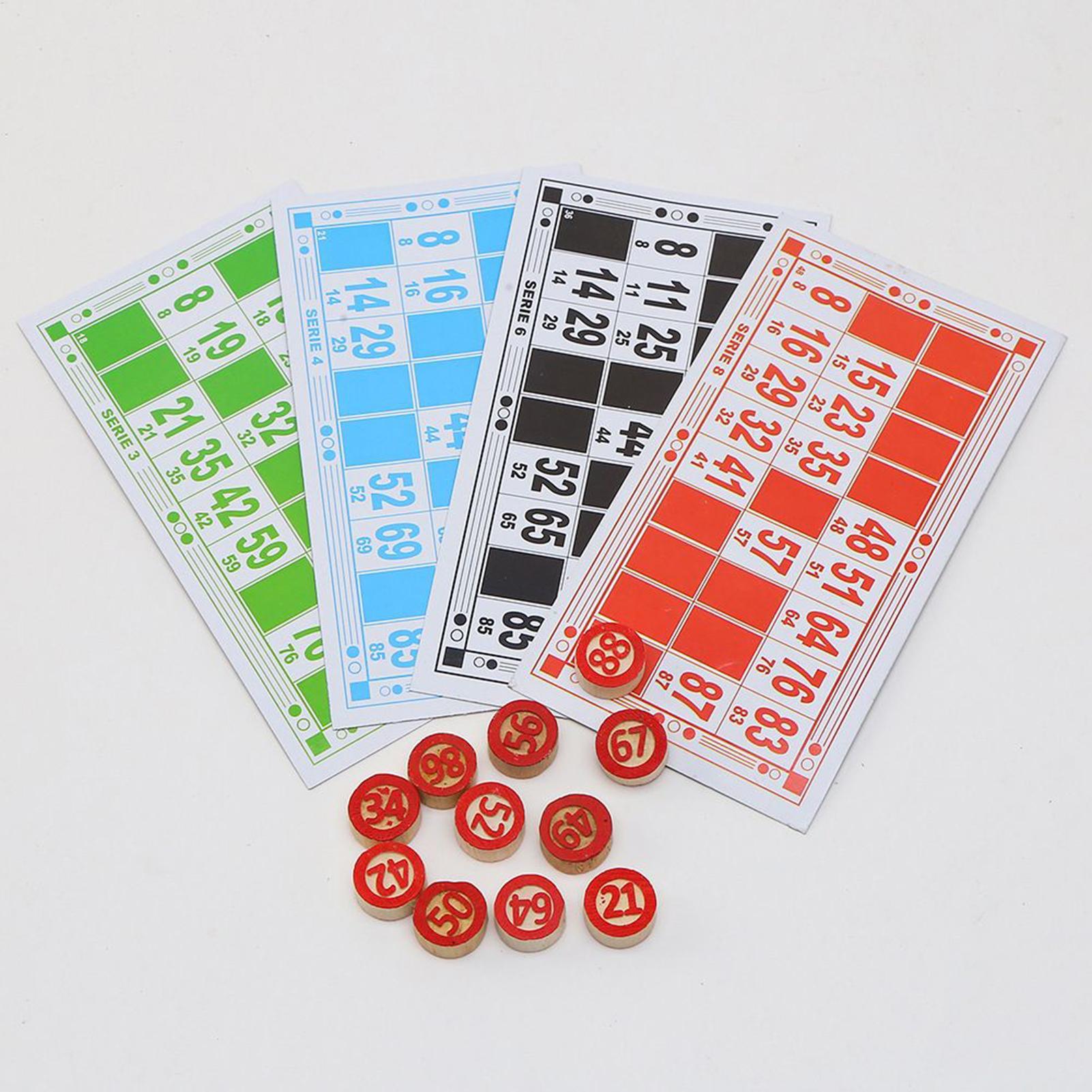 Kids Education Group - ビンゴカードゲーム 木製 面白い 知育玩具 大人向け ビンゴチェス