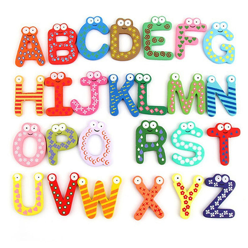 Magnetic Letter Board - 冷蔵庫用マグネット,アルファベット文字,磁気学習,冷蔵庫用ステッカー,子供向けの木製教育玩具,1セット