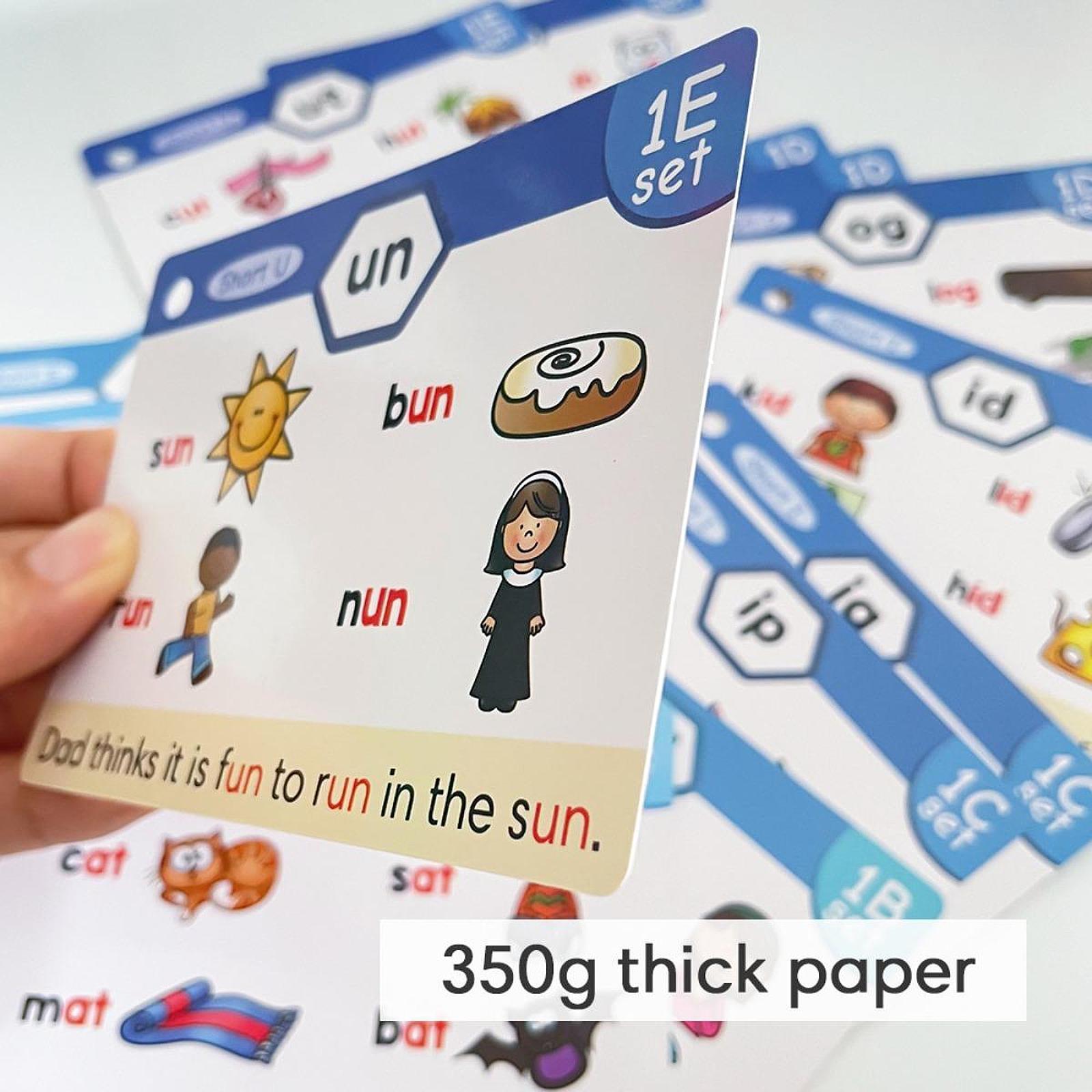 フォニックスフラッシュカード、文字の音、教室用具、スペル学習 - Phonics Card Game のレビューと価格
