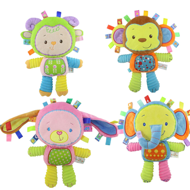ハッピーモンキー子供赤ちゃんかわいいぬいぐるみガラガラぬいぐ - Happy Kids Education のレビューと価格