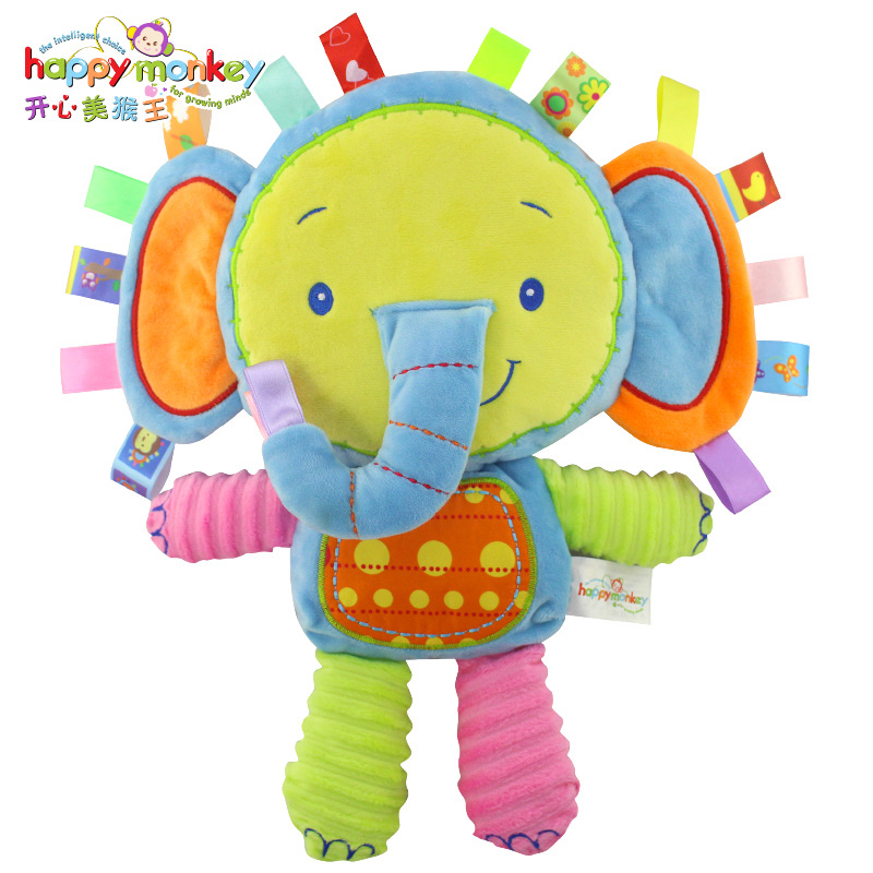 ハッピーモンキー子供赤ちゃんかわいいぬいぐるみガラガラぬいぐ - Happy Kids Education のレビューと価格
