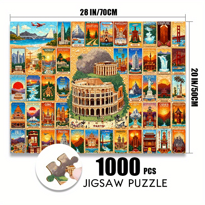 500/1000ピース ペーパージグソーパズル ヴィンテージ - Puzzle Map World のレビューと価格