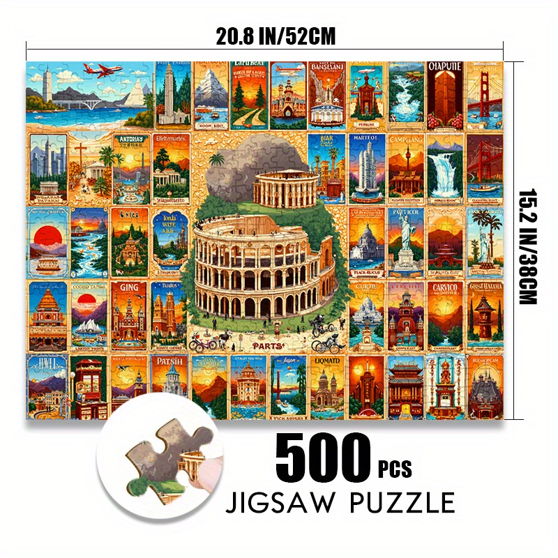500/1000ピース ペーパージグソーパズル ヴィンテージ - Puzzle Map World のレビューと価格