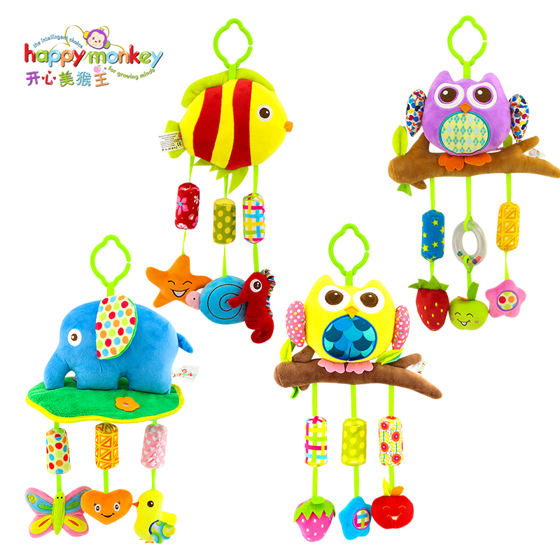 ハッピーモンキー-赤ちゃんと子供のためのぬいぐるみガラガラ、 - Happy Kids Education のレビューと価格