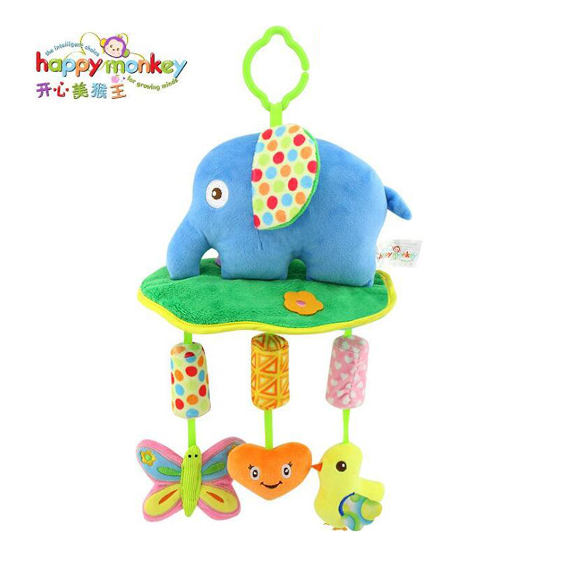 ハッピーモンキー-赤ちゃんと子供のためのぬいぐるみガラガラ、 - Happy Kids Education のレビューと価格