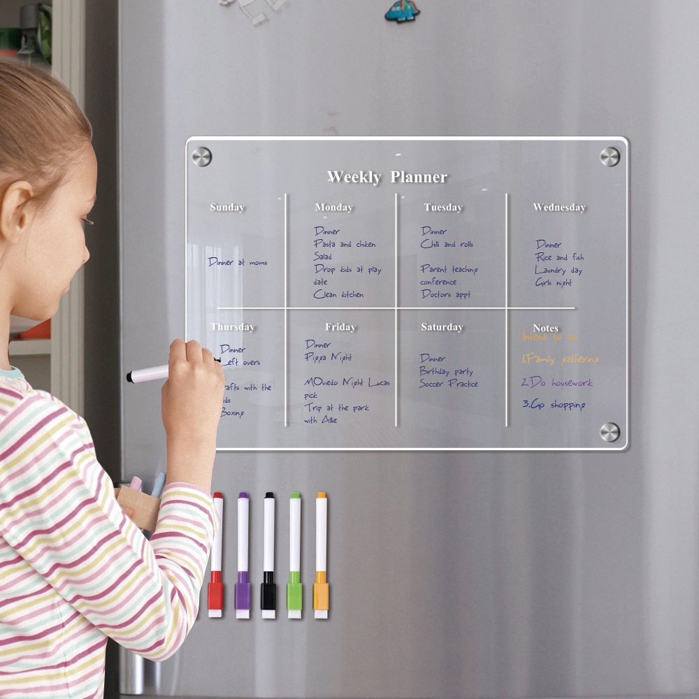 再利用可能なドライイレース冷蔵庫ホワイトボード、磁気カレンダ - Magnetic Letter Board のレビューと価格