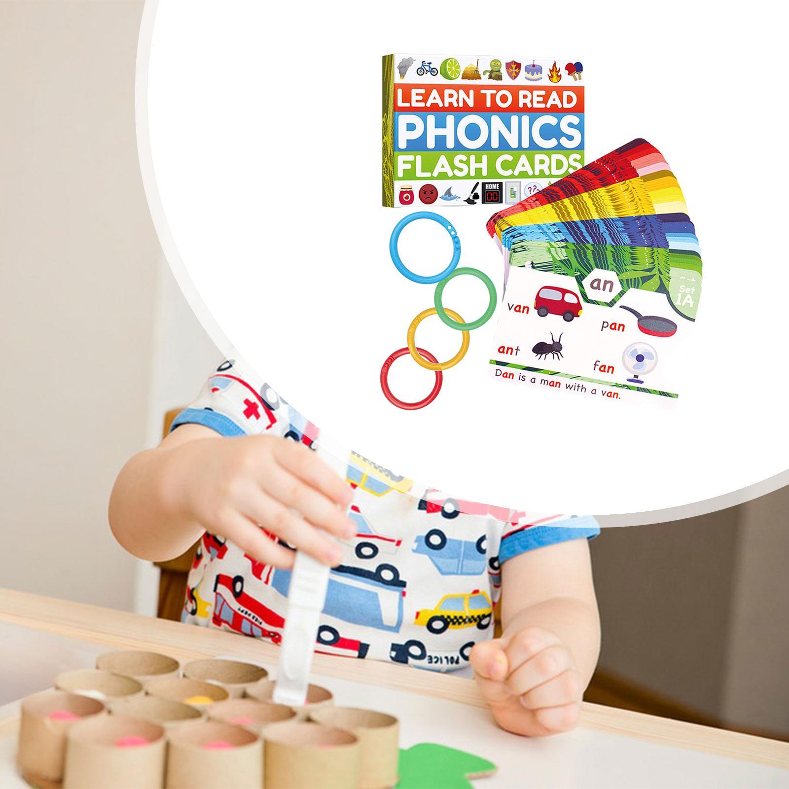 フォニックスゲーム視覚語彙フラッシュカード、未就学児、幼稚園 - Phonics Card Game のレビューと価格