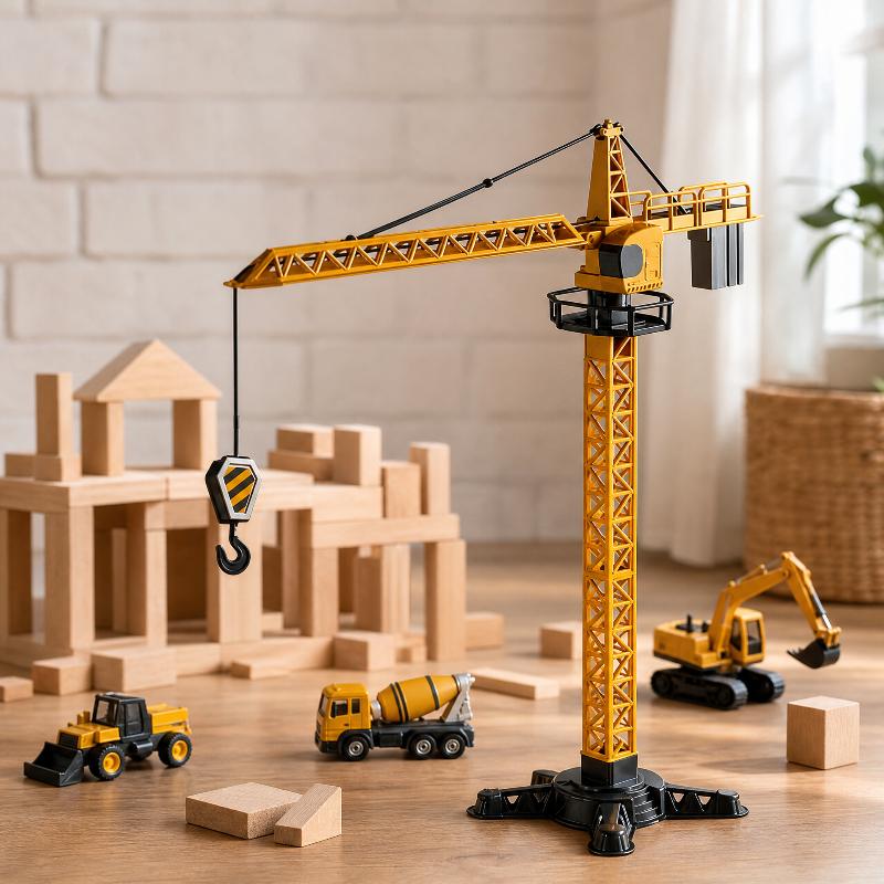 タワークレーンおもちゃ。建設工学を模した回転式のタワー模型。 - Kid Educational のレビューと価格