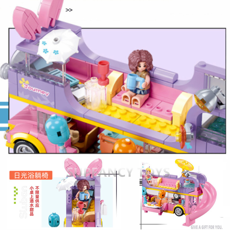 スルーバン 412ピース 組み立てブロック ウサギバス モー - Happy Kids Education のレビューと価格