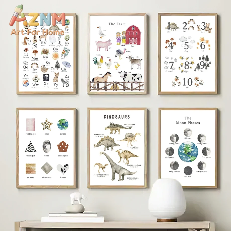教育用、幼児向け、アルファベット、数字、太陽系、天気、壁掛け - Kids Education Alphabet Numbers のレビューと価格