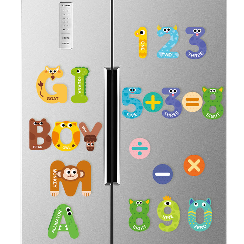 磁気認知マッチングパズル文字数字動物車両冷蔵庫ステッカー教育 - Magnetic Letter Board のレビューと価格