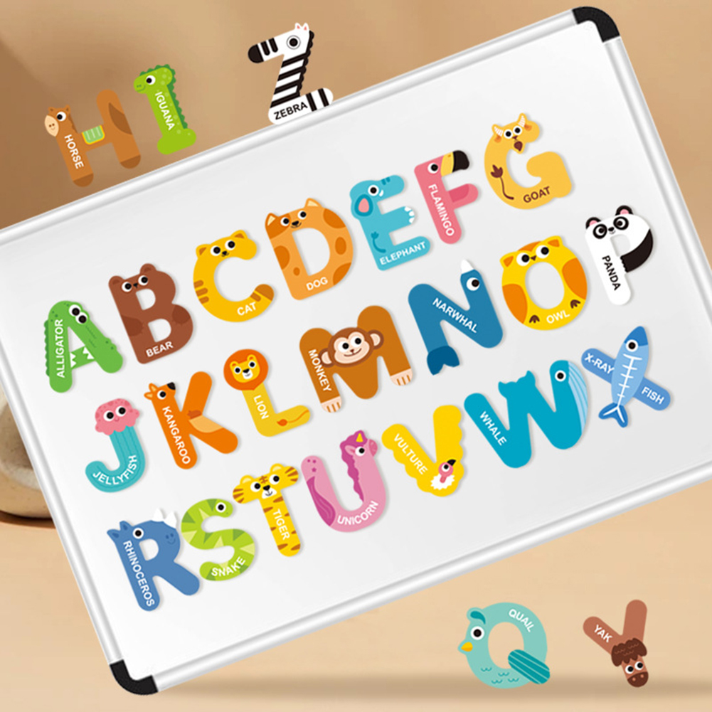 磁気認知マッチングパズル文字数字動物車両冷蔵庫ステッカー教育 - Magnetic Letter Board のレビューと価格