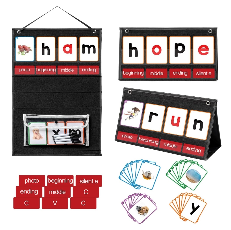 CVC Word Building ポケットチャート 107 - Phonics Card Game のレビューと価格