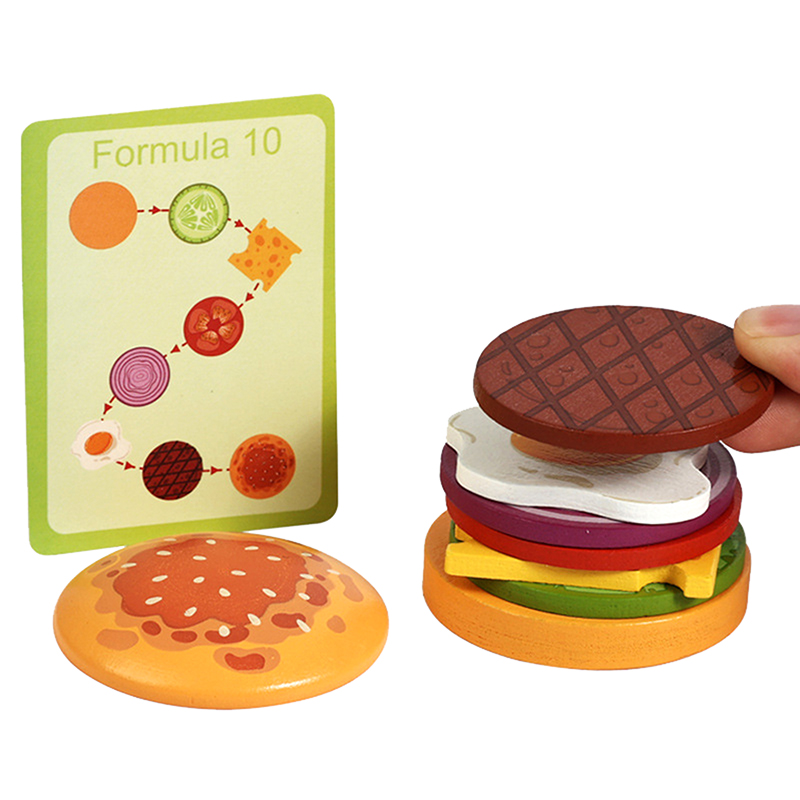 【HAPPY】木製ハンバーグサンドイッチ積み重ねおもちゃ 幼 - Happy Kids Education のレビューと価格