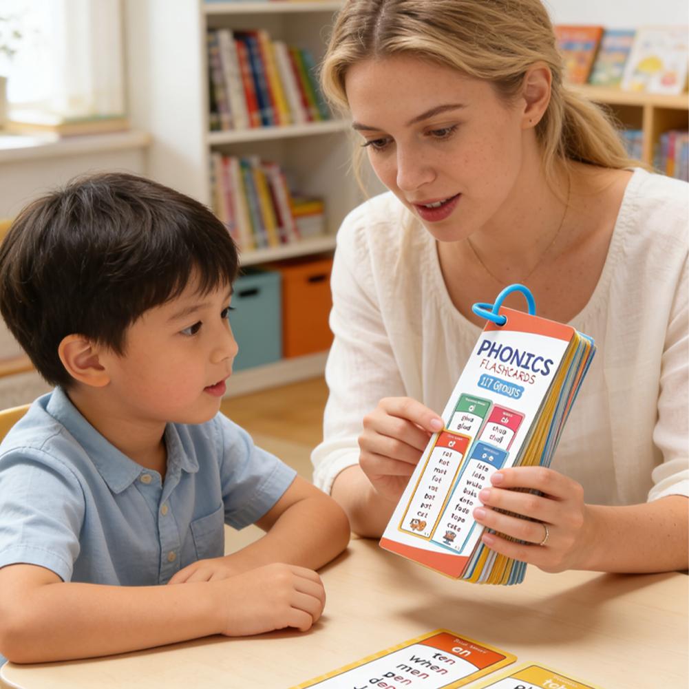 フォニックスフラッシュカードセット、60枚入り117語グルー - Kids Education Group のレビューと価格