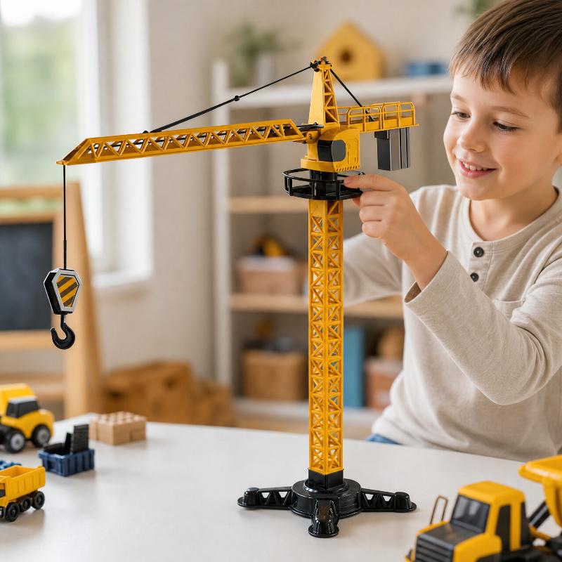 タワークレーンおもちゃ。建設工学を模した回転式のタワー模型。 - Kid Educational のレビューと価格